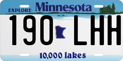 MN license plate 190LHH