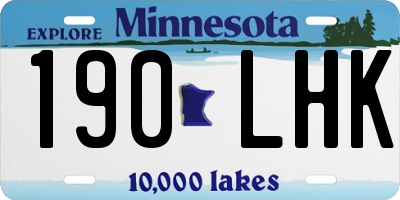 MN license plate 190LHK