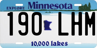 MN license plate 190LHM