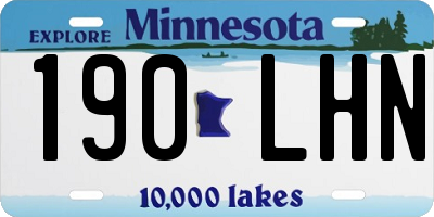 MN license plate 190LHN