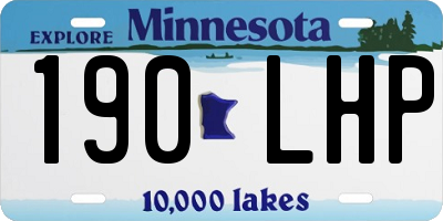 MN license plate 190LHP