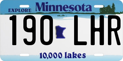 MN license plate 190LHR