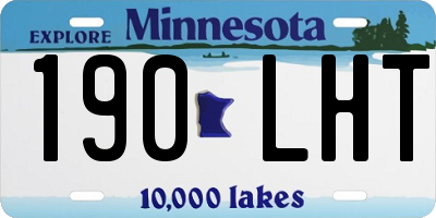 MN license plate 190LHT