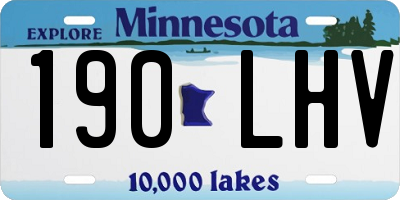 MN license plate 190LHV