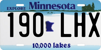 MN license plate 190LHX