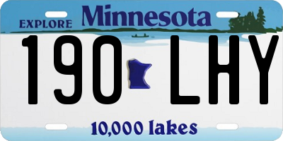 MN license plate 190LHY
