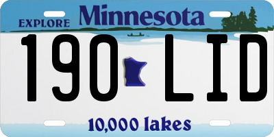 MN license plate 190LID