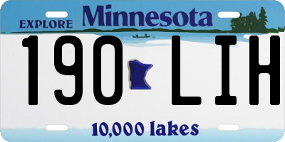 MN license plate 190LIH