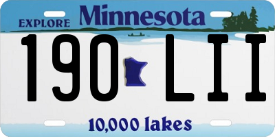 MN license plate 190LII