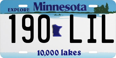 MN license plate 190LIL
