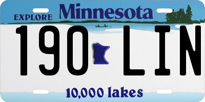 MN license plate 190LIN