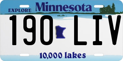 MN license plate 190LIV
