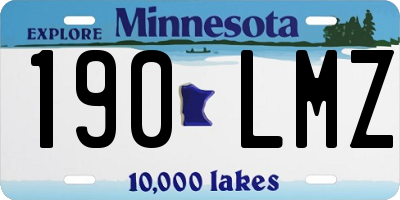 MN license plate 190LMZ