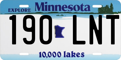 MN license plate 190LNT