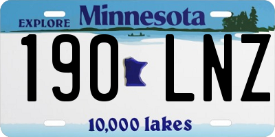 MN license plate 190LNZ