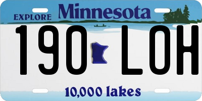 MN license plate 190LOH