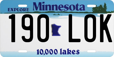 MN license plate 190LOK