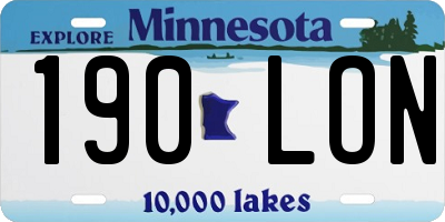 MN license plate 190LON
