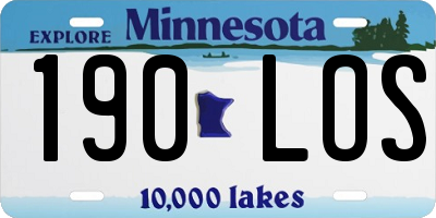 MN license plate 190LOS