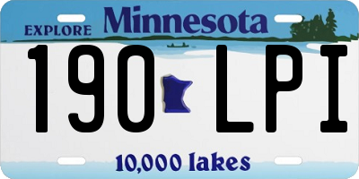 MN license plate 190LPI