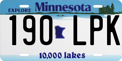 MN license plate 190LPK