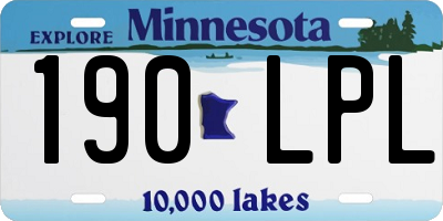 MN license plate 190LPL