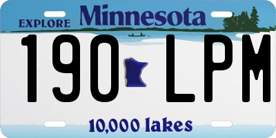 MN license plate 190LPM