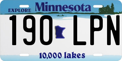 MN license plate 190LPN
