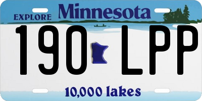 MN license plate 190LPP