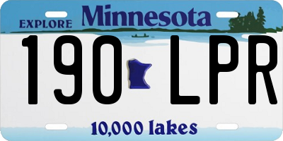 MN license plate 190LPR