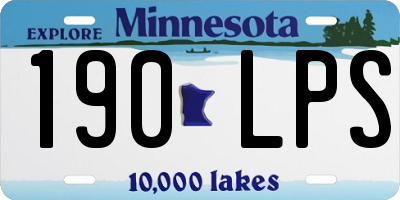 MN license plate 190LPS