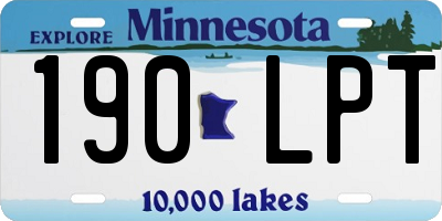MN license plate 190LPT