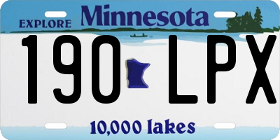 MN license plate 190LPX