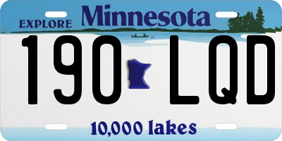 MN license plate 190LQD