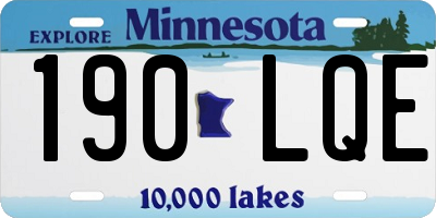 MN license plate 190LQE