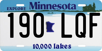 MN license plate 190LQF