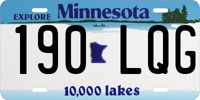 MN license plate 190LQG