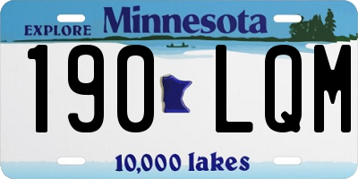 MN license plate 190LQM