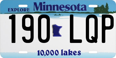 MN license plate 190LQP