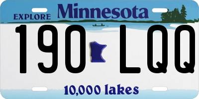 MN license plate 190LQQ