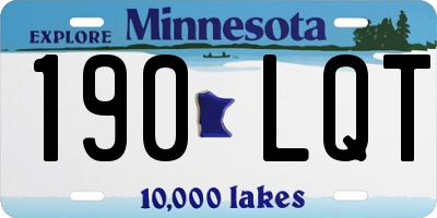 MN license plate 190LQT