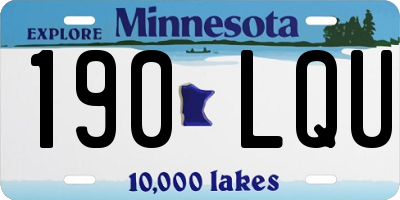 MN license plate 190LQU
