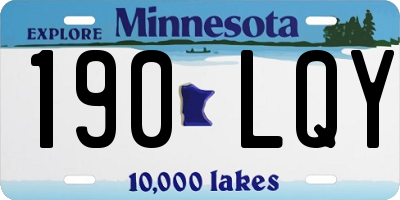 MN license plate 190LQY