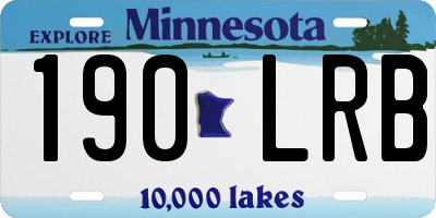 MN license plate 190LRB