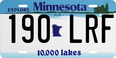 MN license plate 190LRF
