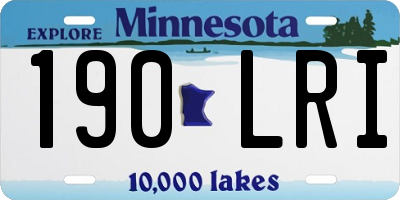 MN license plate 190LRI