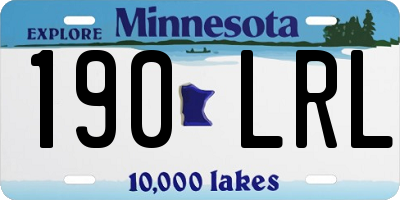 MN license plate 190LRL