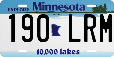 MN license plate 190LRM