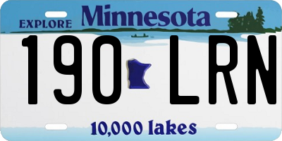 MN license plate 190LRN