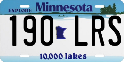 MN license plate 190LRS